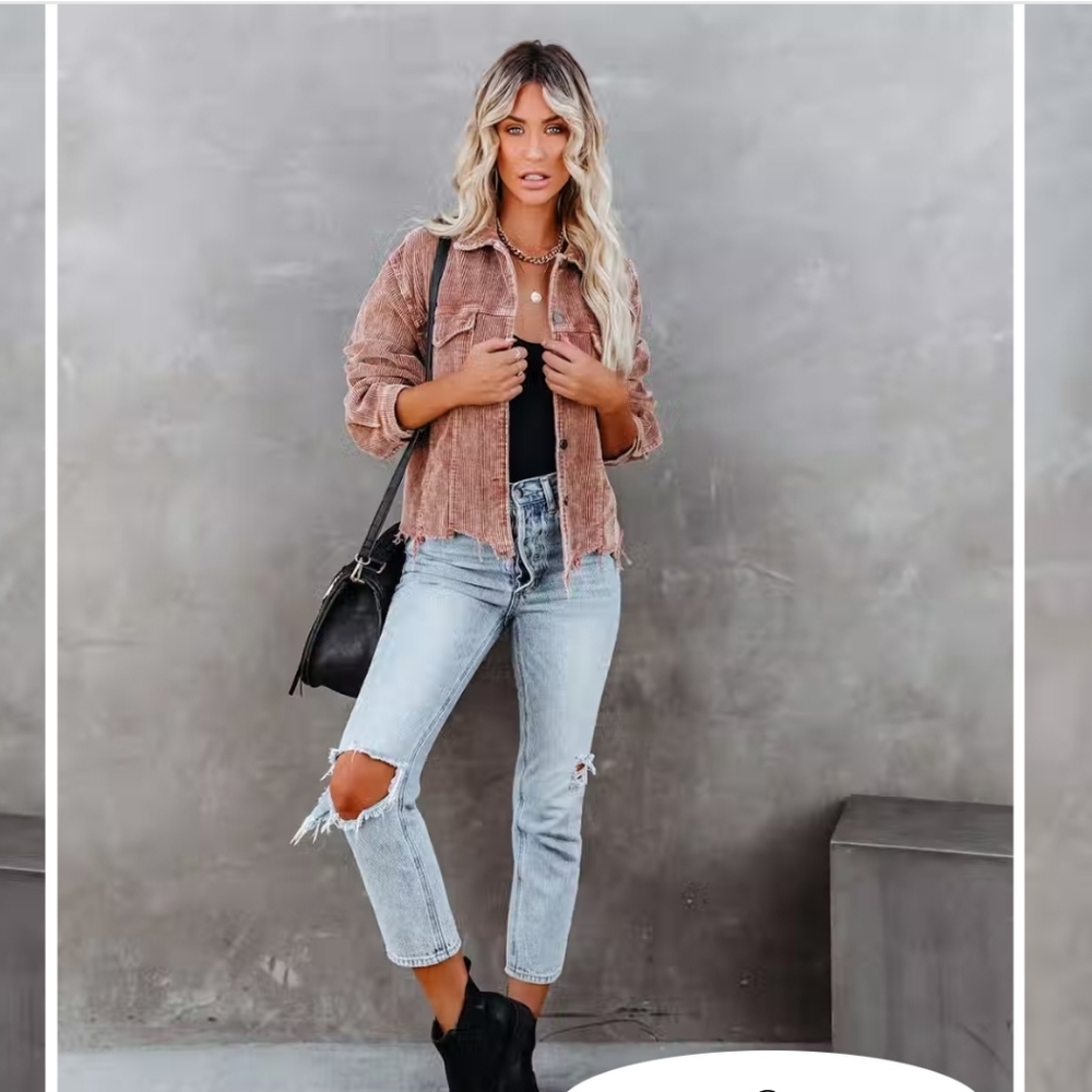 Paddington distressed cotton corduroy jacket